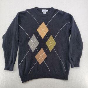 Rafaella Lambswool Angora Blend Argyle Sweater Vintage